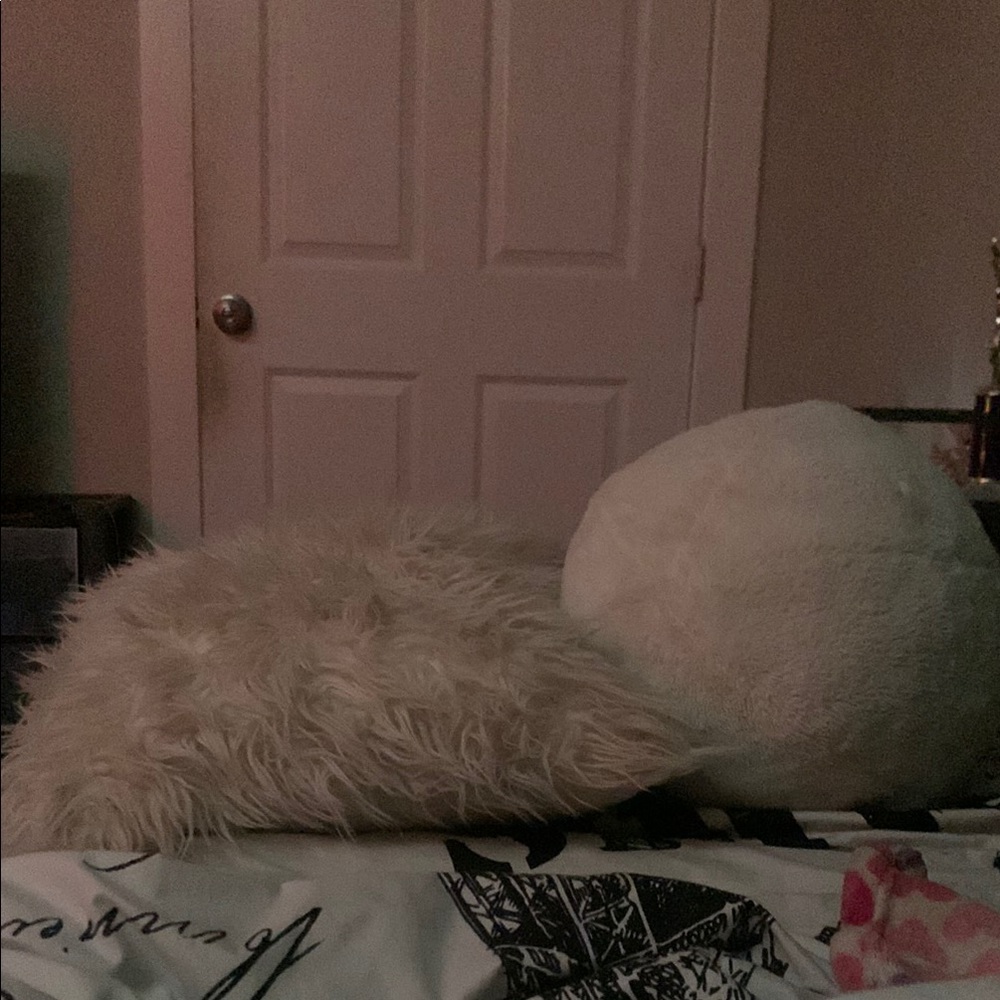 Fluffy White and Cream Pillows
